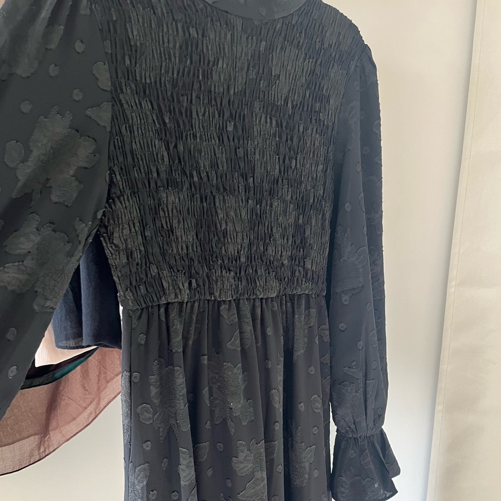 zahraa the label black floral dress
